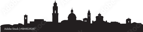Forli Skyline Italy Cityscape Silhouette. design Vector black silhouette