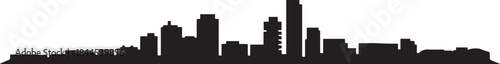 Almere Skyline with Netherlands Cityscape, and Urban Panorama. design Vector black silhouette