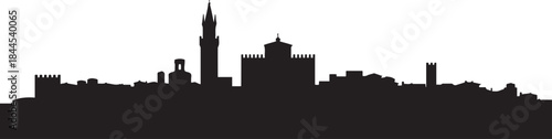 Forli Skyline Italy Cityscape. design Vector black silhouette