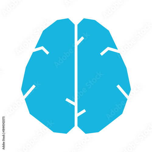 Simple illustration of human brain symbol