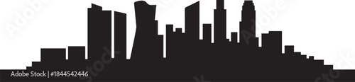 Bukit Merah Skyline Minimalist. design Vector black silhouette