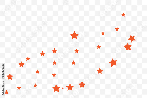 Yellow stars on transparent background