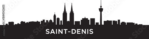 Bukit Merah Skyline Minimalist. design VecSaintDenis Skyline Cityscape Silhouette City Minimalist. design Vector black silhouettetor black silhouette