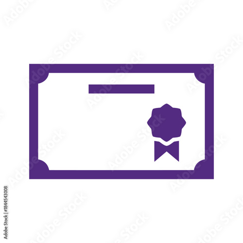 Certificate template with bow tie and rosette