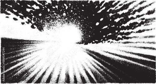 Light rays create an abstract gradient pattern in black and white. A modern, minimal vector illustration suitable for various backgrounds.