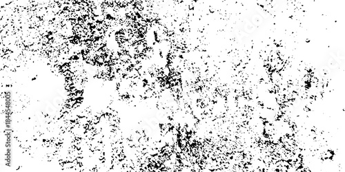 Distressed urban overlay spotted concrete grain surface grainy noise rust wall grunge black splatter and white background. damaged chalk crack rough ink wall texture.
