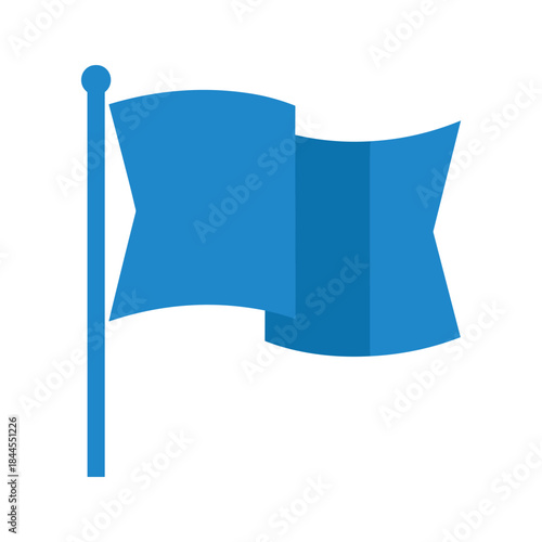 Blue flag on a pole