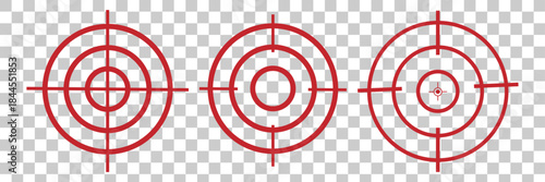 Bullseye pointer icon logo in stroke lines collection