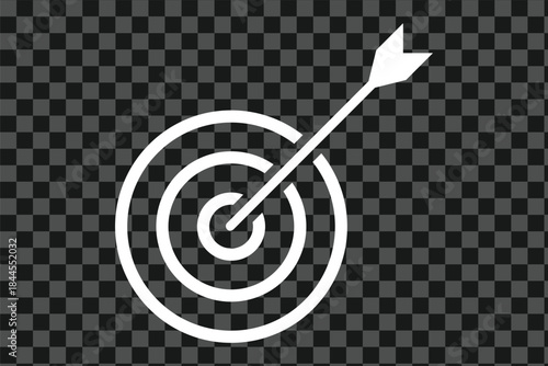 Gun target icons in minimalistic thin line strokes designs