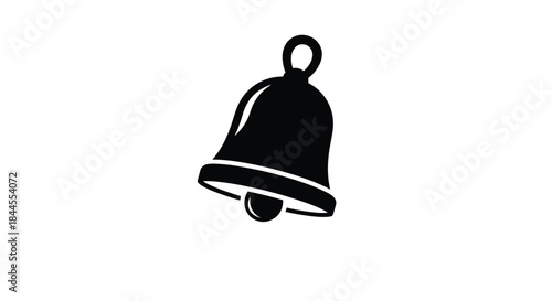 A simple black silhouette icon of a ringing bell, used to signify notifications, alarms, or alerts on a white background.