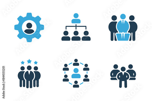 Business Team Concepts with Management and Leadership Icons