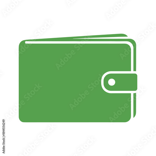 Simple green wallet icon