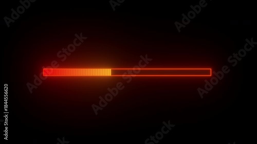 Neon Progress bar. Computer generated 3d render