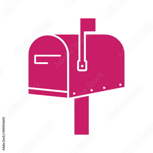 Mailbox icon with flag up indicating new mail