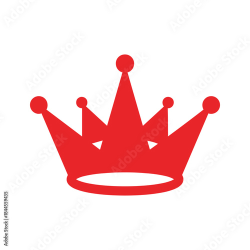 Red crown icon on white background