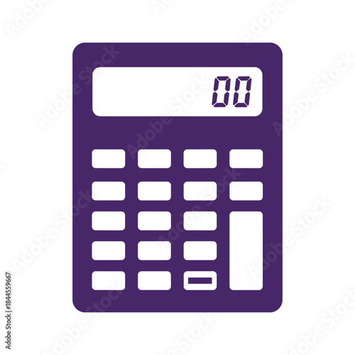 Simple calculator icon with zero display