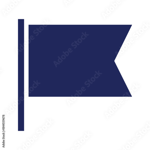 Navy blue flag icon on white background