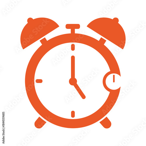 Alarm clock icon representing time and wake up