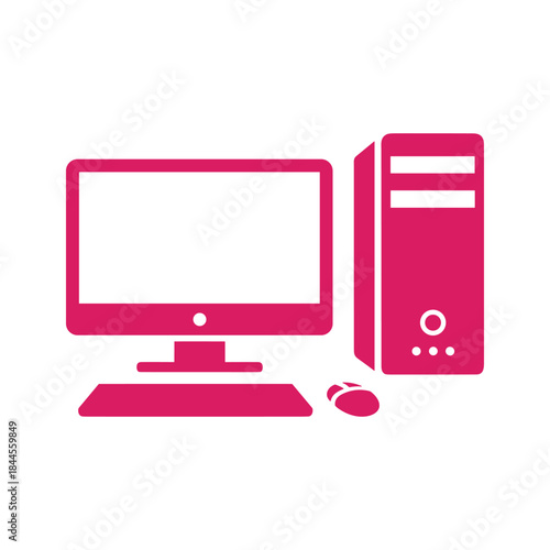 Desktop computer system with monitor and accessories