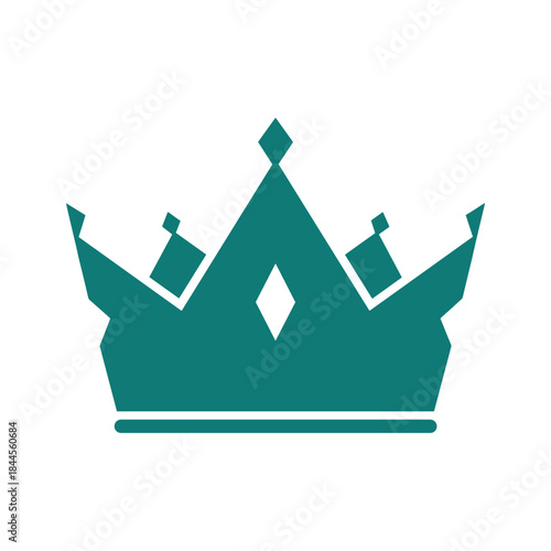 Royal crown icon in teal color