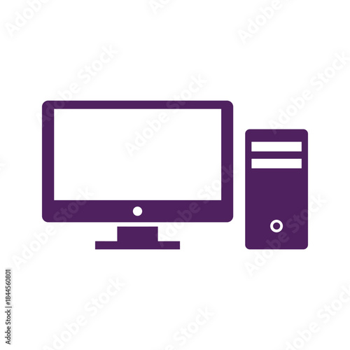 Desktop computer system with monitor and tower