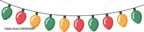 A garland of lights color vector illustration