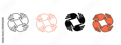 Symbol of Unity and Support in Graphic Art
