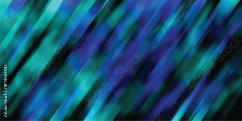 Vibrant abstract background with diagonal stripes of teal, blue, and black, suggesting motion, energy, and a futuristic or digital aesthetic for dynamic design elements