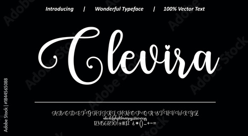 Refined script typeface with fluid connections and stylish details, suitable for luxury logos, beauty products, and elegant design applications.