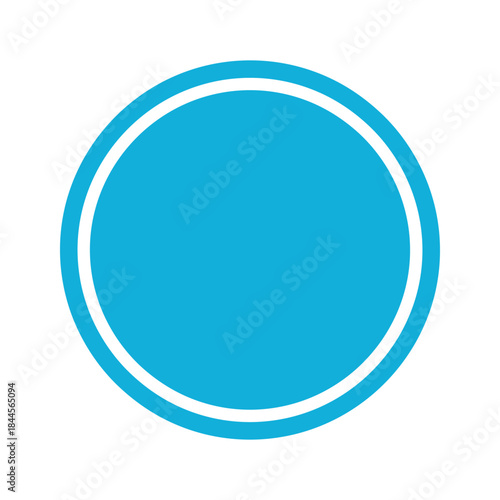 Simple blue circle icon on white background