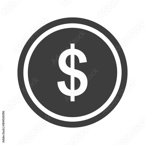 Dollar sign icon in circle