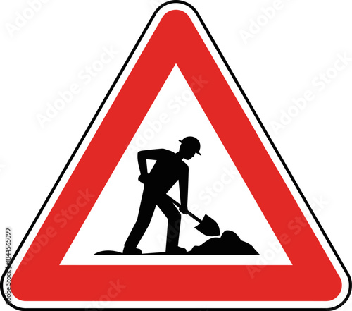 Road Works Ahead Warning Sign