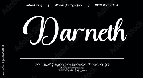 Elegant script font 16 with smooth flowing strokes and refined curves, ideal for luxury branding, logos, invitations, and sophisticated typography projects.