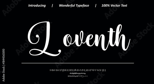 Charming calligraphic font 25 with graceful curves and smooth strokes, perfect for wedding stationery, boutique branding, and decorative text use.