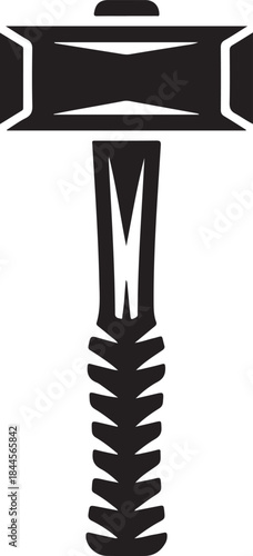 Thor hammer vector icon
