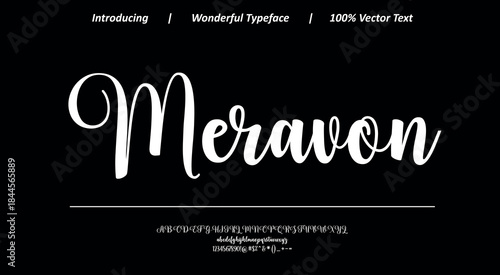 Modern calligraphy font 27 featuring graceful movement and balanced letterforms, perfect for premium branding, fashion design, and stylish visual identities.