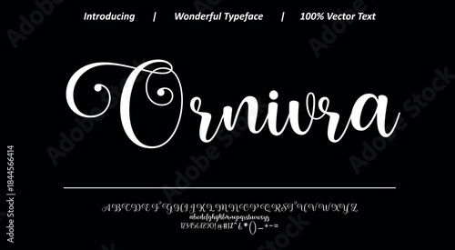 Elegant script font 36 with smooth flowing strokes and refined curves, ideal for luxury branding, logos, invitations, and sophisticated typography projects.