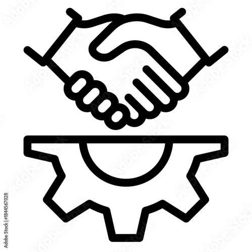 Collaboration,  organization, trust, social, collaboration, people, dea sharing, crowdsourcing, knowledge exchange, brainstorming, partnerships, research, outline icon vector design illustrator