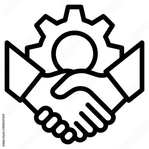 Collaboration,  organization, trust, social, collaboration, people, dea sharing, crowdsourcing, knowledge exchange, brainstorming, partnerships, research, outline icon vector design illustrator