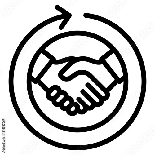 Collaboration,  organization, trust, social, collaboration, people, dea sharing, crowdsourcing, knowledge exchange, brainstorming, partnerships, research, outline icon vector design illustrator