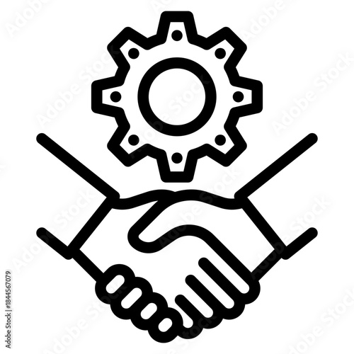 Collaboration,  organization, trust, social, collaboration, people, dea sharing, crowdsourcing, knowledge exchange, brainstorming, partnerships, research, outline icon vector design illustrator