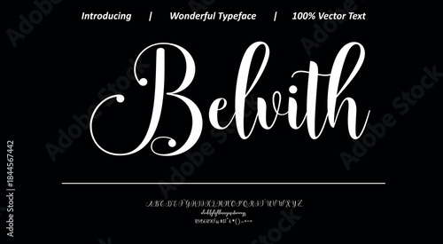 Modern calligraphy font 7 featuring graceful movement and balanced letterforms, perfect for premium branding, fashion design, and stylish visual identities.
