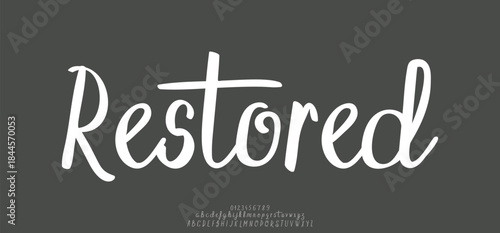 Abstract Fashion font alphabet. Minimal modern urban fonts for logo, brand etc. Typography typeface uppercase lowercase and number vector illustration.