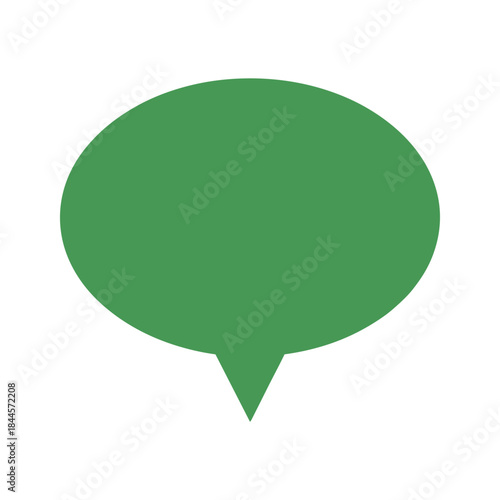 Green speech bubble icon on white background