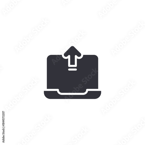 Upload data icon representing file transfer, cloud upload, digital sharing, and information exchange process.