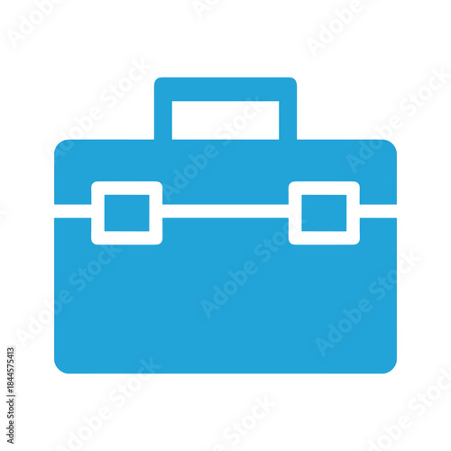 Blue briefcase icon representing professionalism