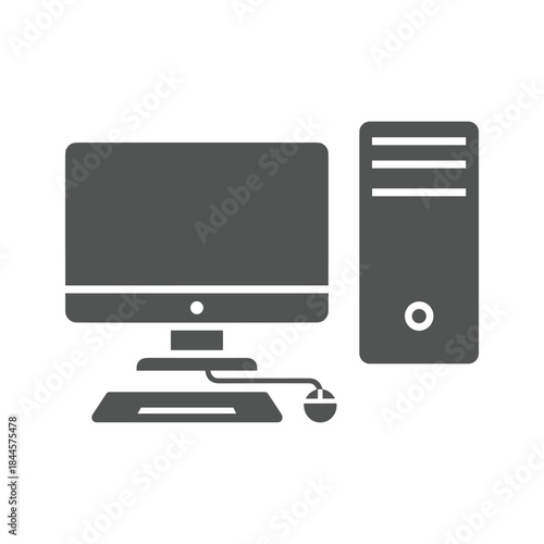 Computer system with monitor and accessories
