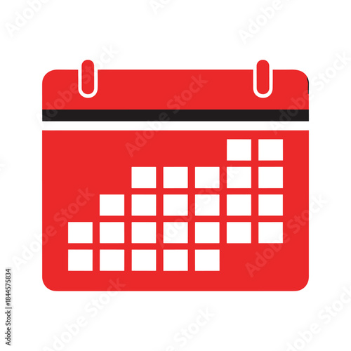Calendar icon with red background and white dates