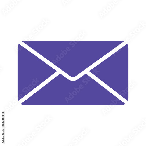 Purple envelope icon representing mail or message