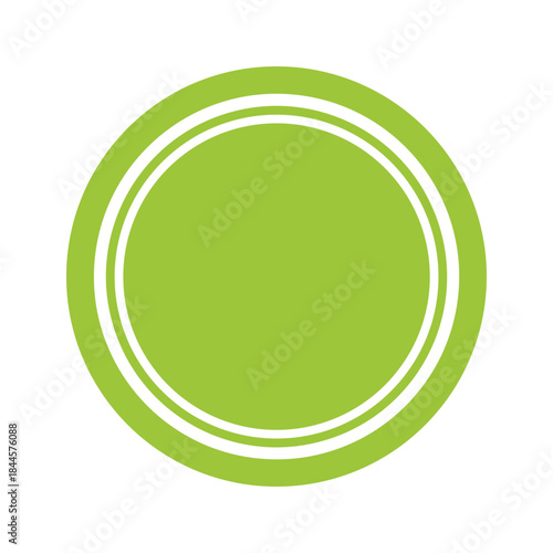 Simple green circle icon on white background
